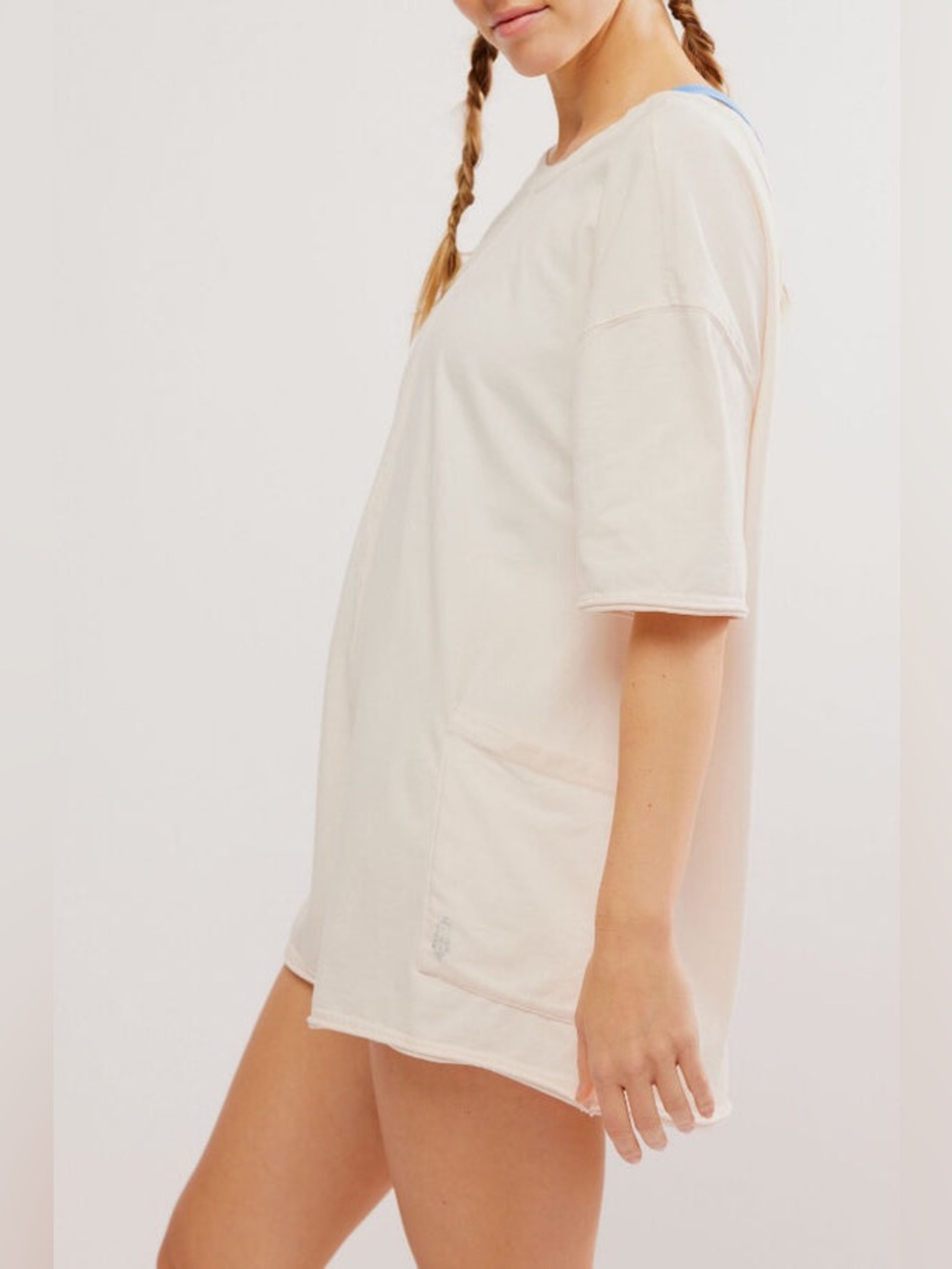 NWT Women’s Free People FP Movement Hot Shot Tee Romper Bleached Clay Size S